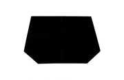Kent Maxiheat Hearth 1m x 1m Gloss Black Cut Off Edges Metal Edge